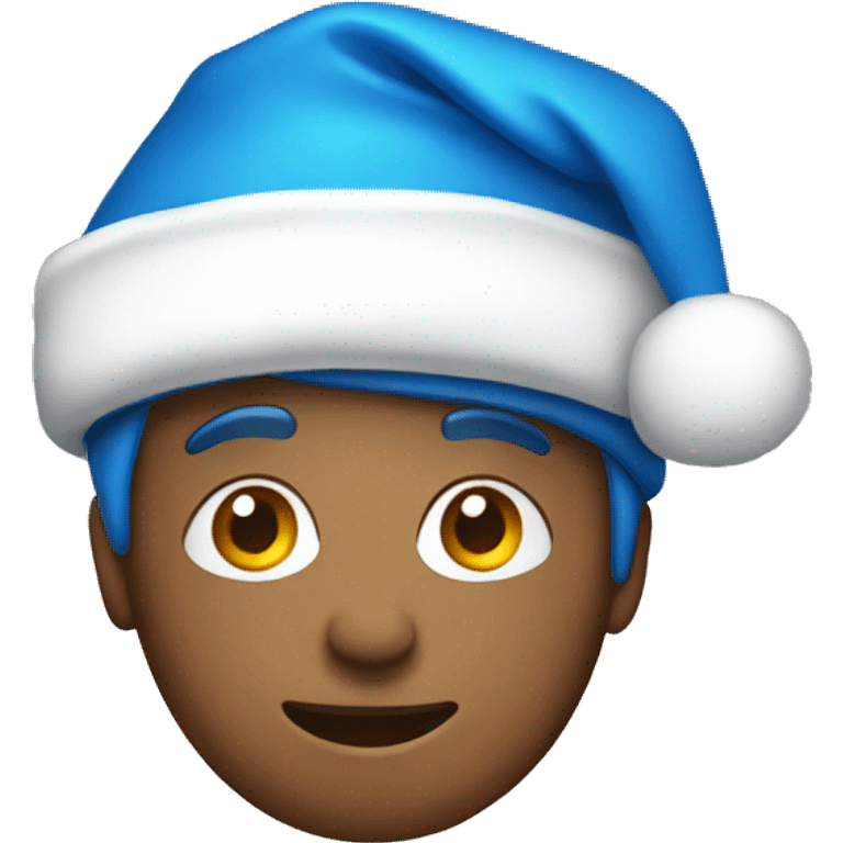 Person wearing a blue santa hat emoji