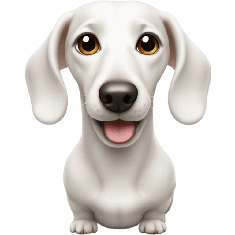 White dachshund  emoji