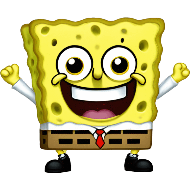 Cartoonish SpongeBob cute and happy SpongeBob SquarePants kawaii emoji