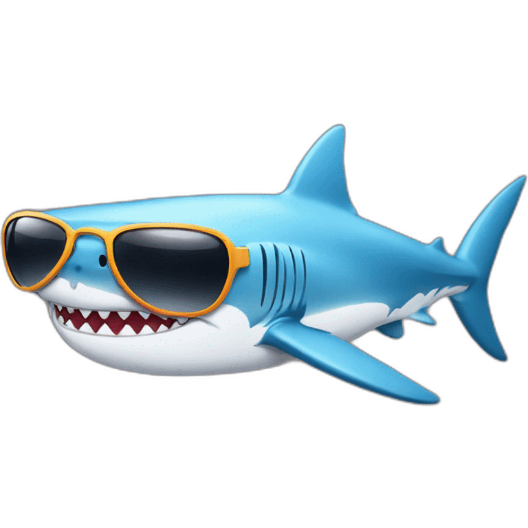 Shark with sunglasses emoji