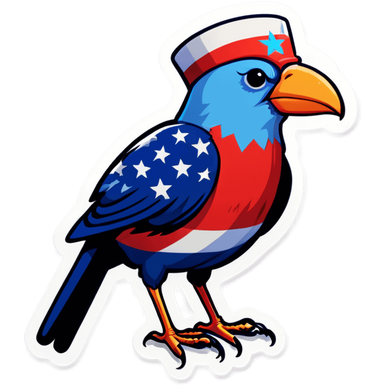 Patriotic, sick, bird  emoji