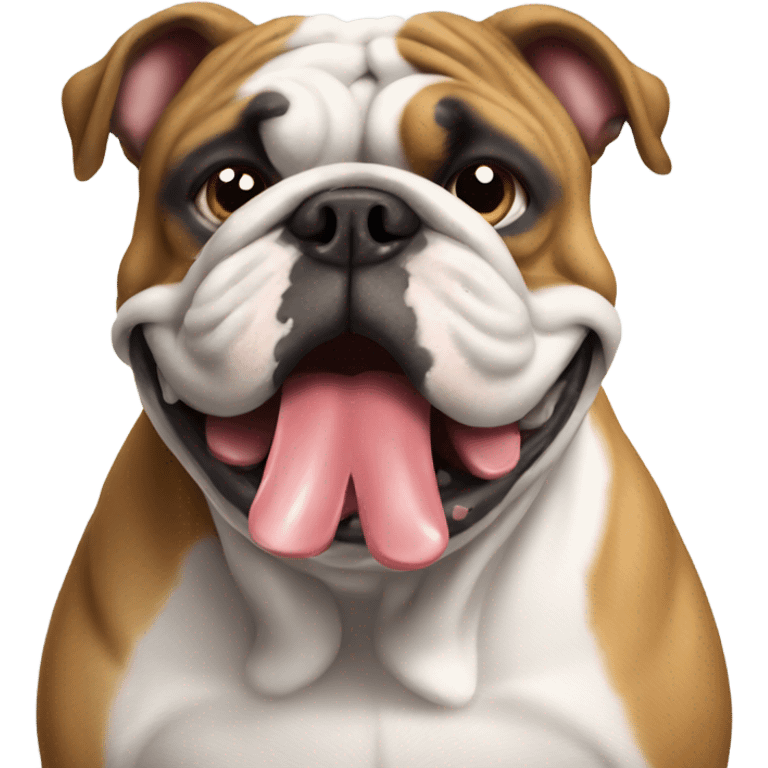 English bulldog having a shave emoji