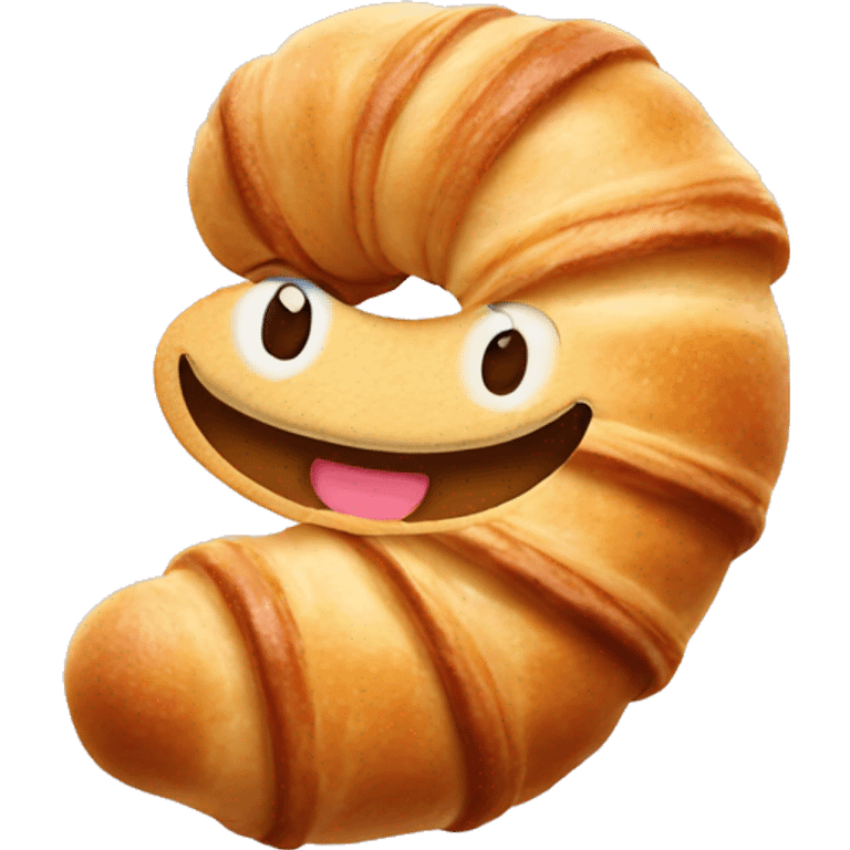 Smiling croissant  emoji