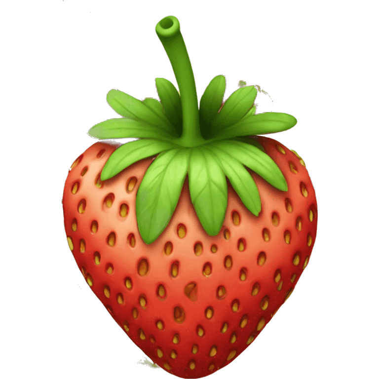 slightly exploding strawberry emoji