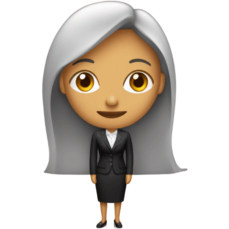 Mujer con traje y café  emoji