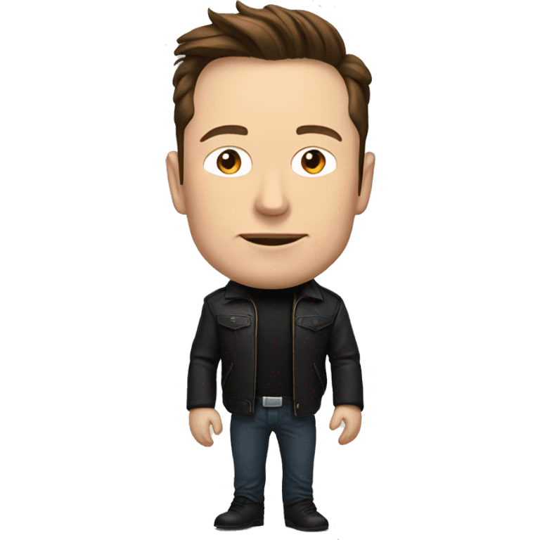 Elon musk with black jacket emoji