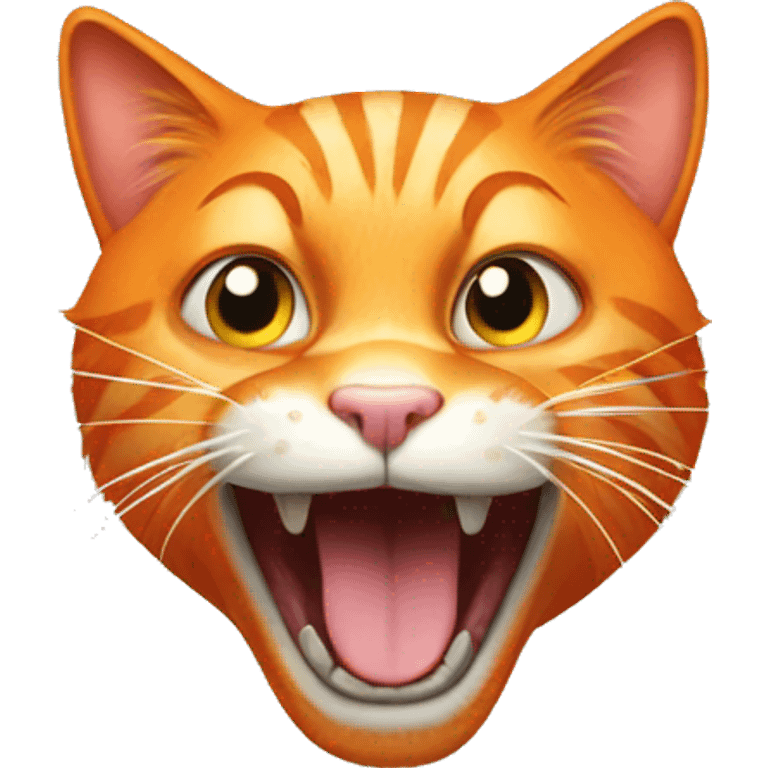 crazy orange cat emoji