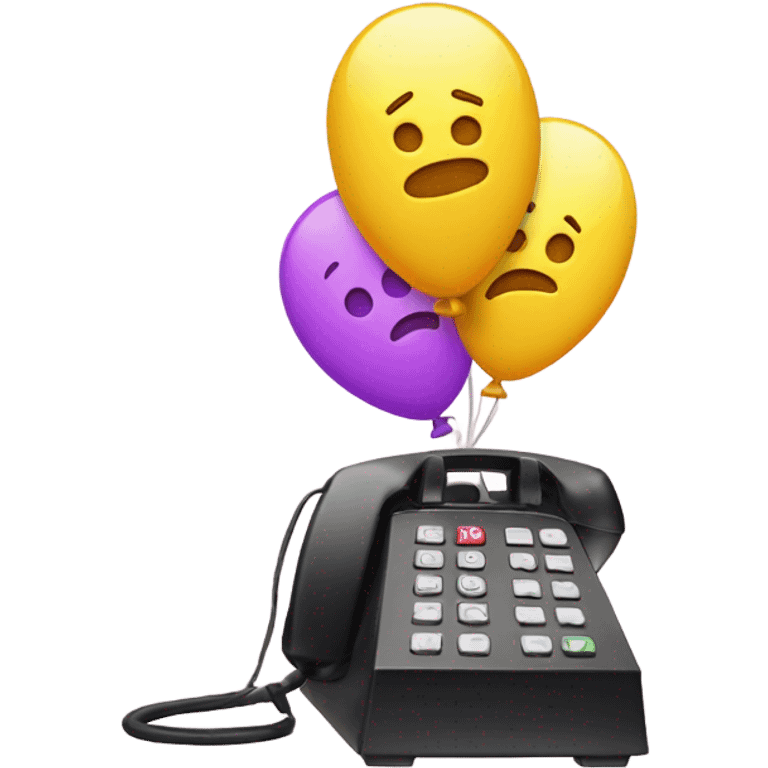 Phone with ballon’s emoji