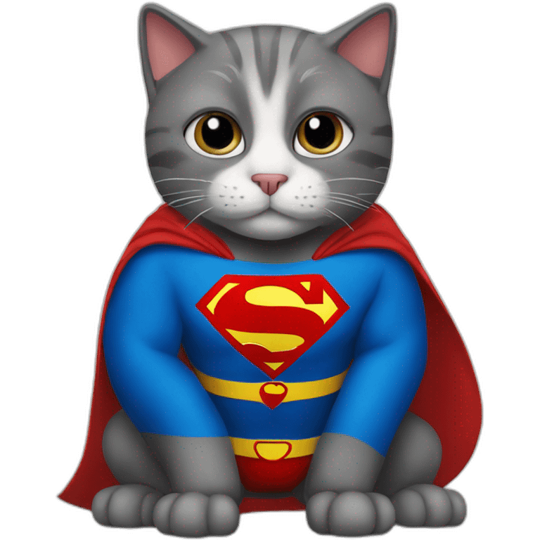 cat in a superman costume emoji