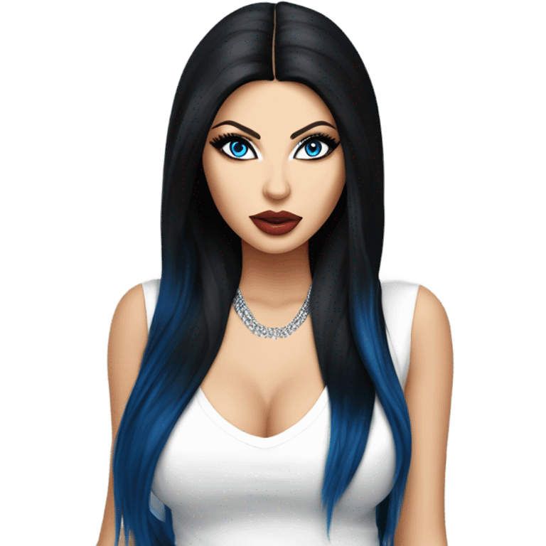 Haifa wehbe in blue eyes emoji