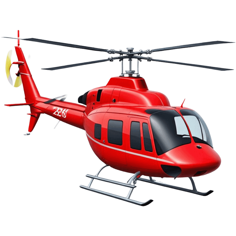 Bell 206 - Bell Helicopter (Model Year: 2021) (Iconic colour: Red) emoji