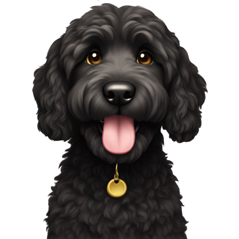 Black goldendoodle  emoji