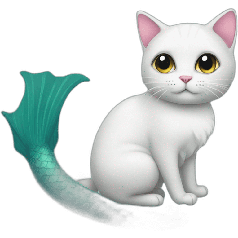 Cat with a mermaid tail emoji