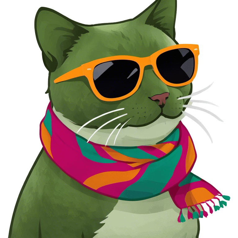 Cat with sunglasses emoji