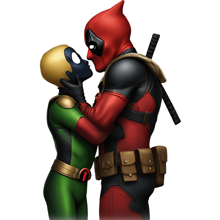 Homelander kissing Deadpool emoji