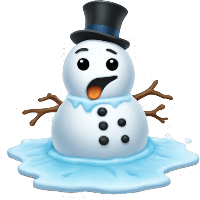 snowman melting emoji