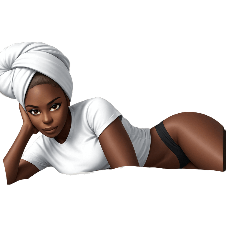 dark-skinned girl on pillow emoji