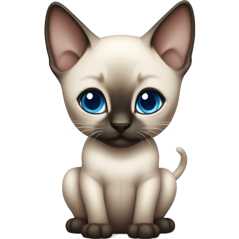 Siamese baby cat with blue eyes emoji