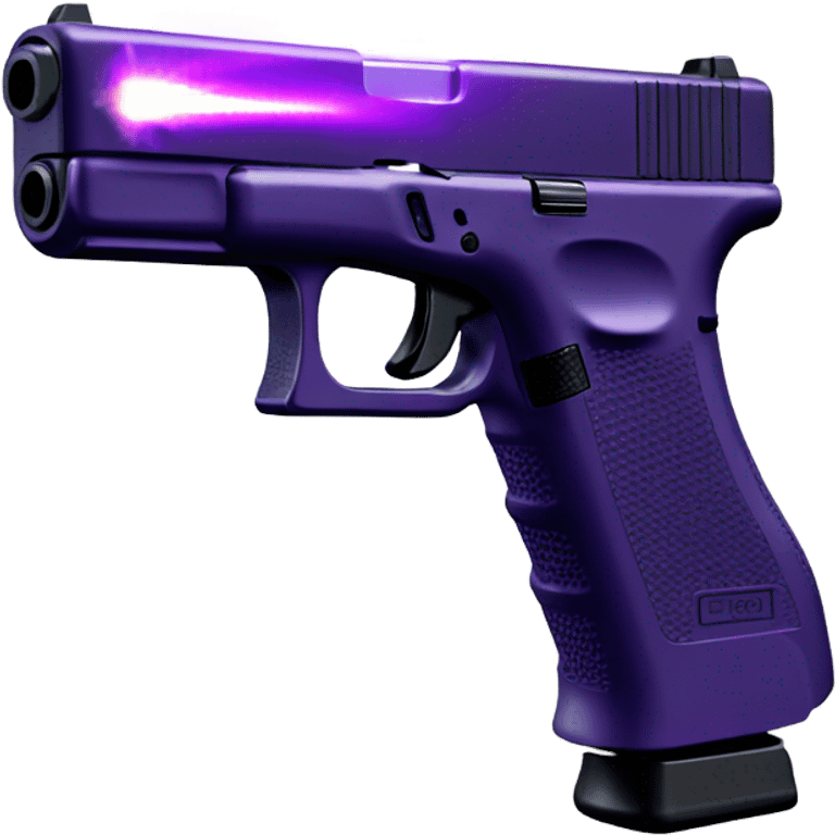 Glock with purple beam emoji