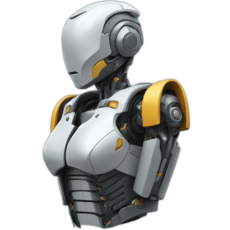 Female robot chest, side-view emoji