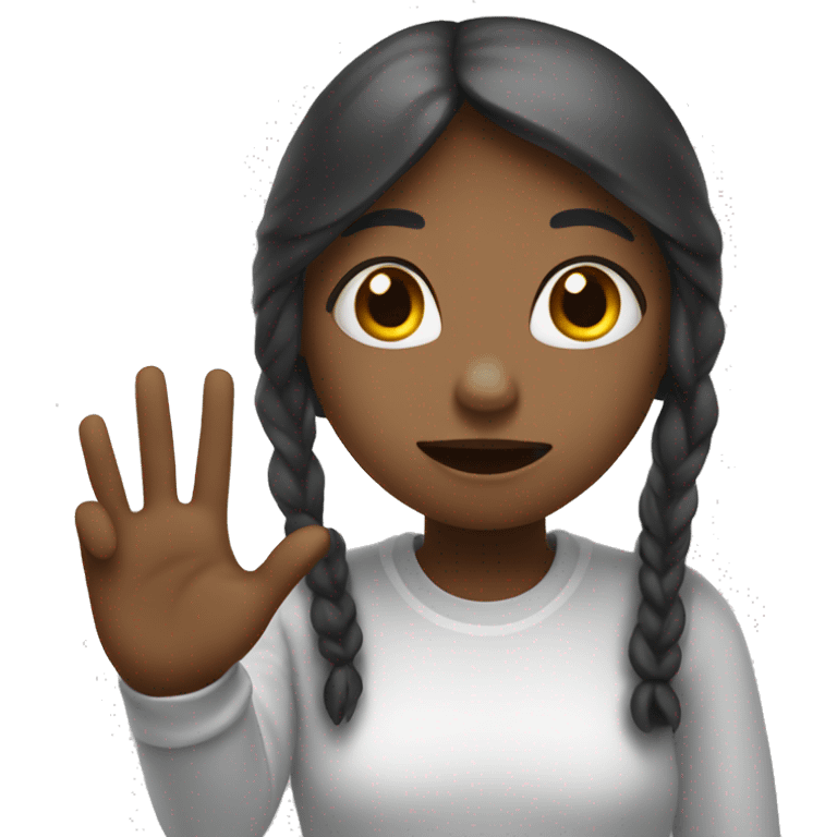 girl with hand up saying blah blah blah emoji