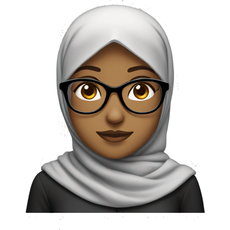 Hijab girl with glasses  emoji