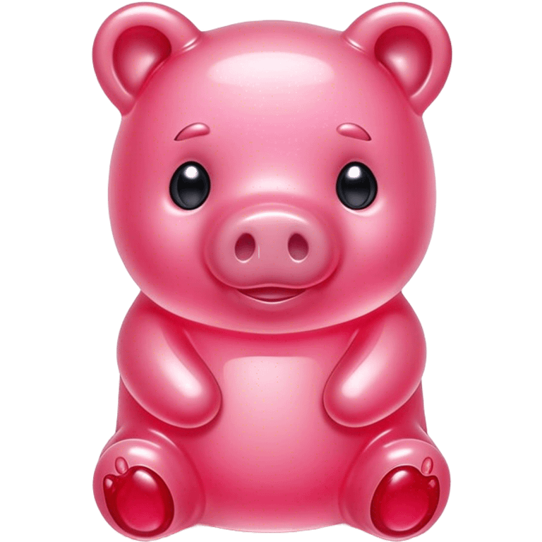 pink gummy jelly bear pig  emoji