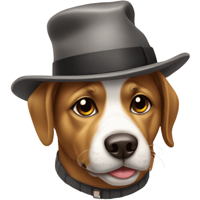 Dog wearing a hat emoji