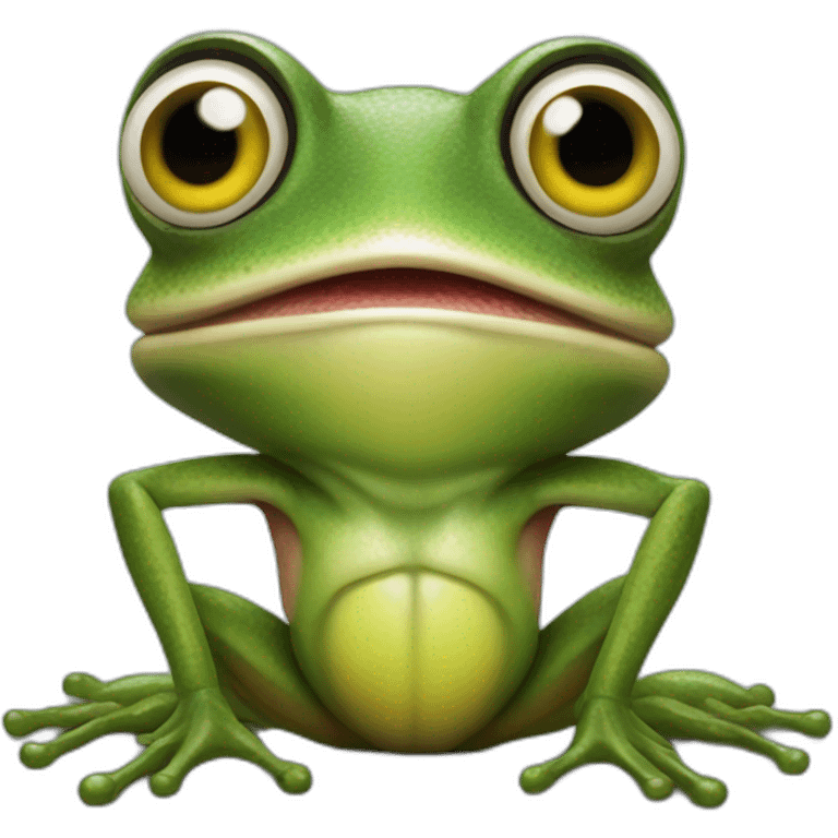 Crazyfrog with realistic organs emoji