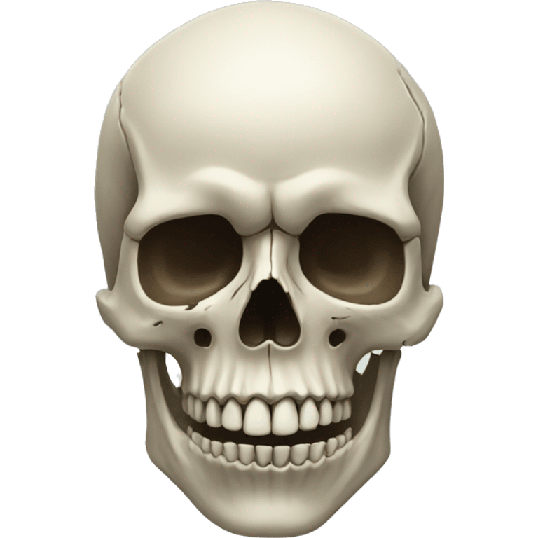 hyperealistic front facing skull emoji