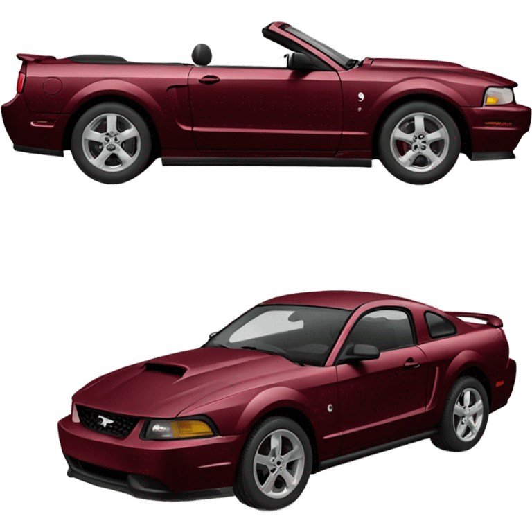 Dark red 2003 mustang  emoji