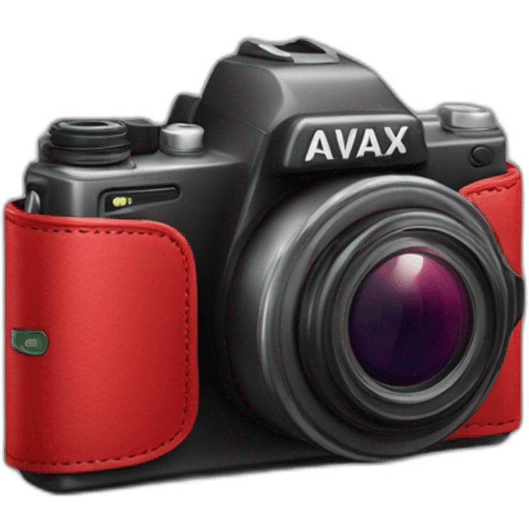 Red Camera with text "Wallet 10 Avax" emoji