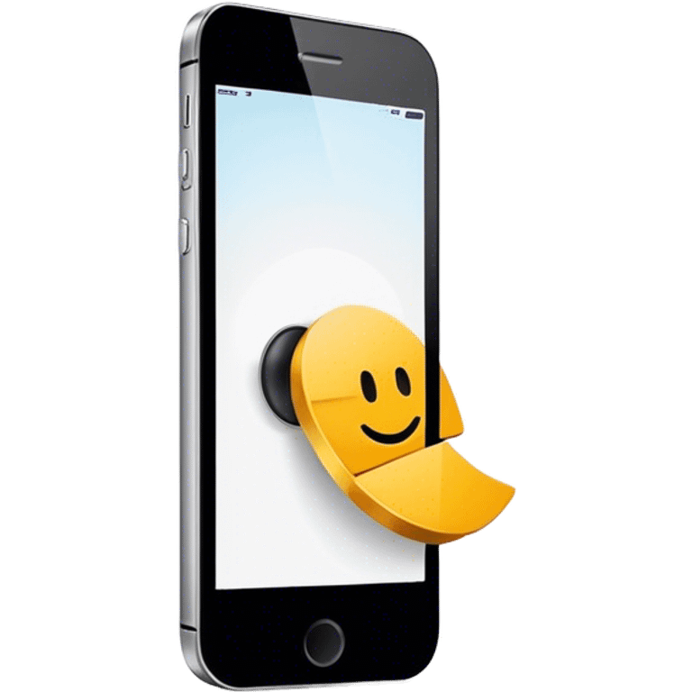 a mobile phone holding up a ‘do not disturb’ sign emoji