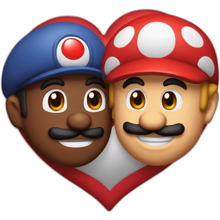 luidji and Mario in love emoji