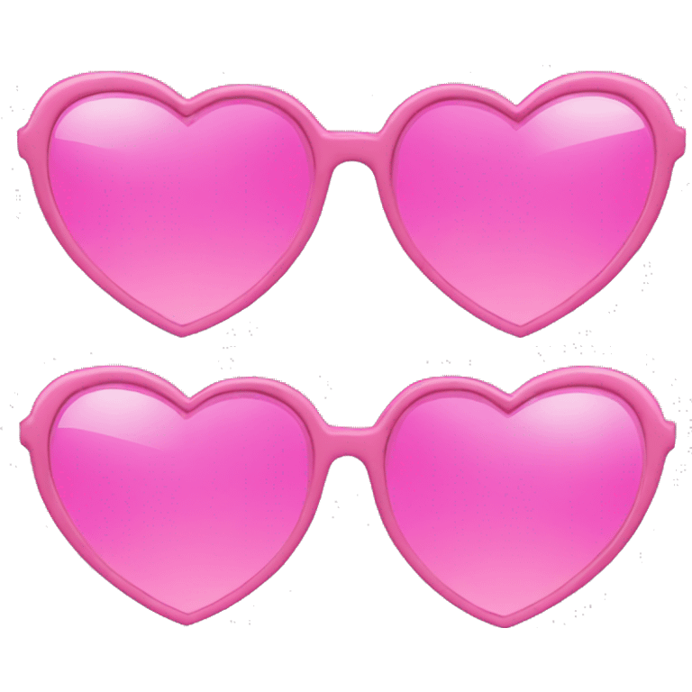 Pink heart shaped sunglasses  emoji