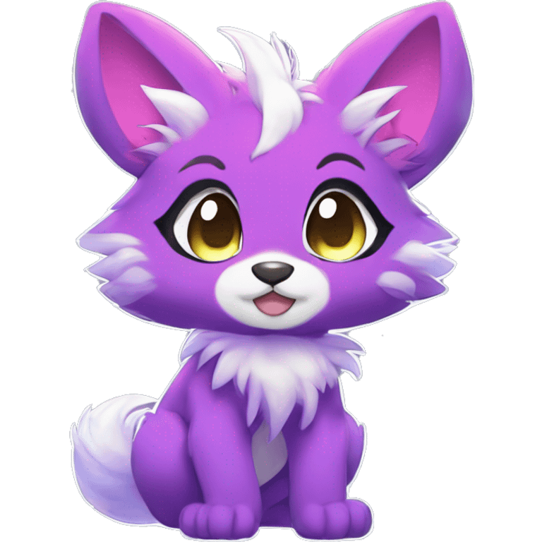 Anthro Fluffy Cool Cute Magical Elemental Shiny Colorful Neon Vibrant Colors Sparkle Kemono-style Chibi Fantasy-Animal-Fakémon-Pokémon-Hybrid Fur Sona Aesthetic Full Body emoji