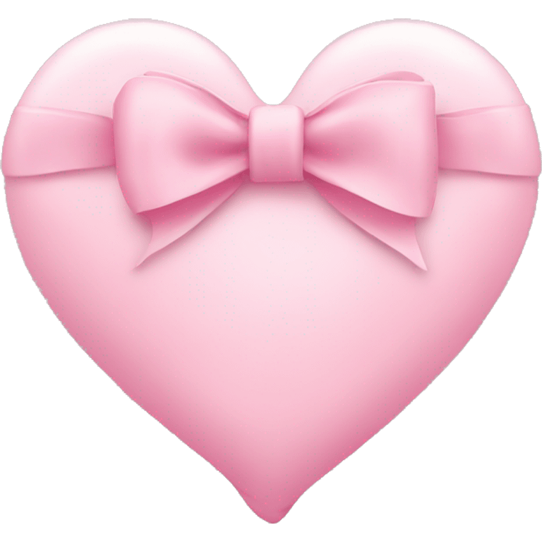 light pink heart with a light pink bow emoji