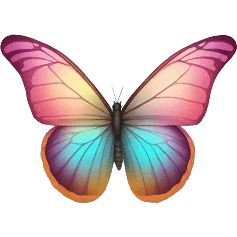 iridescent gradient hue butterfly emoji