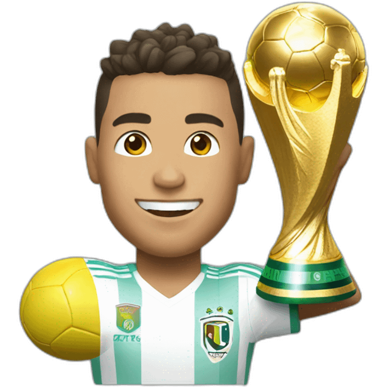 Ronaldo avec la coupe du monde emoji