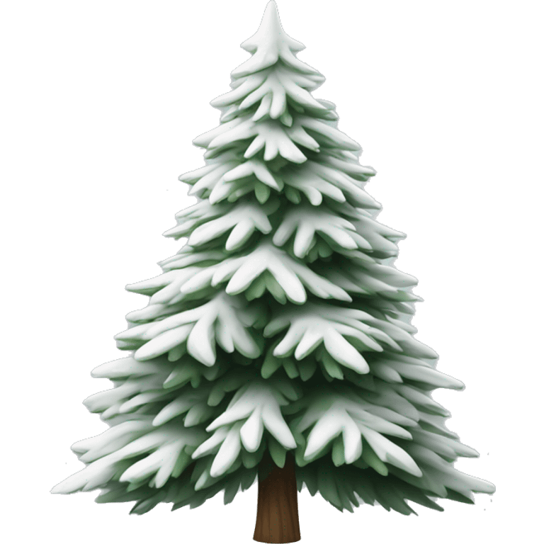  actual white fir christmas tree isolated.  emoji