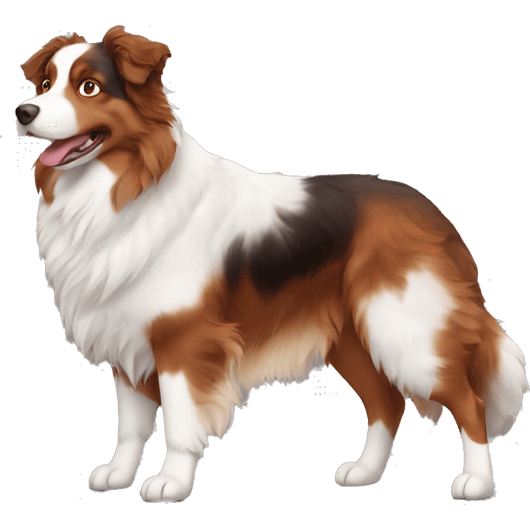 full body red tri australian shepherd emoji