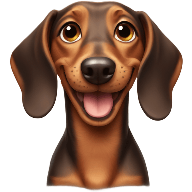 Smiling dachshund  emoji