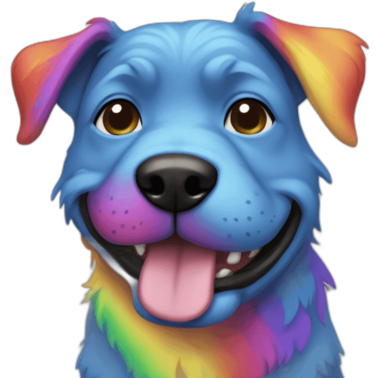 Rainbow dog emoji