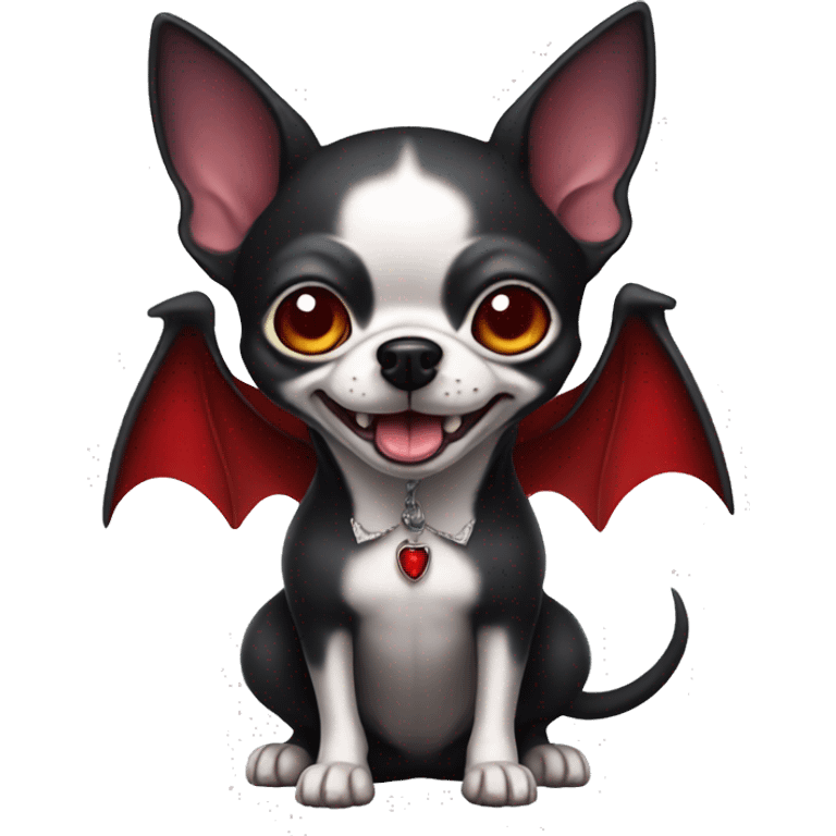 full body chihuahua dressed as vampire  emoji