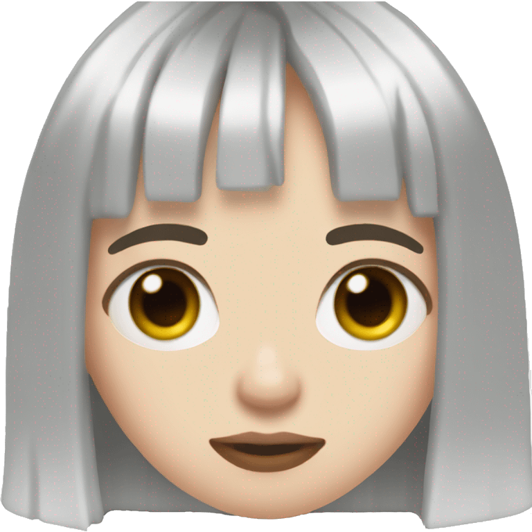 billie eilish with blan hair and bangs emoji