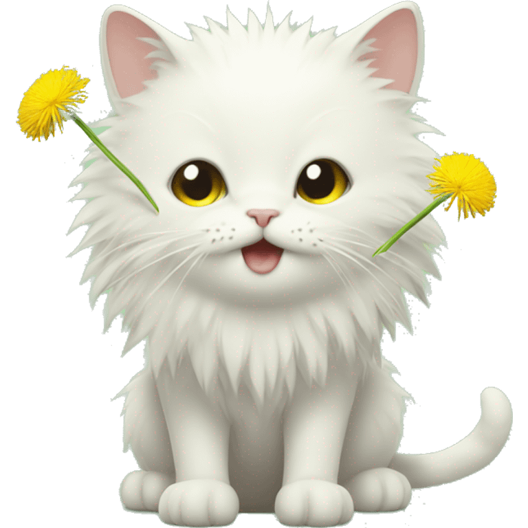 Dandelion cat  emoji