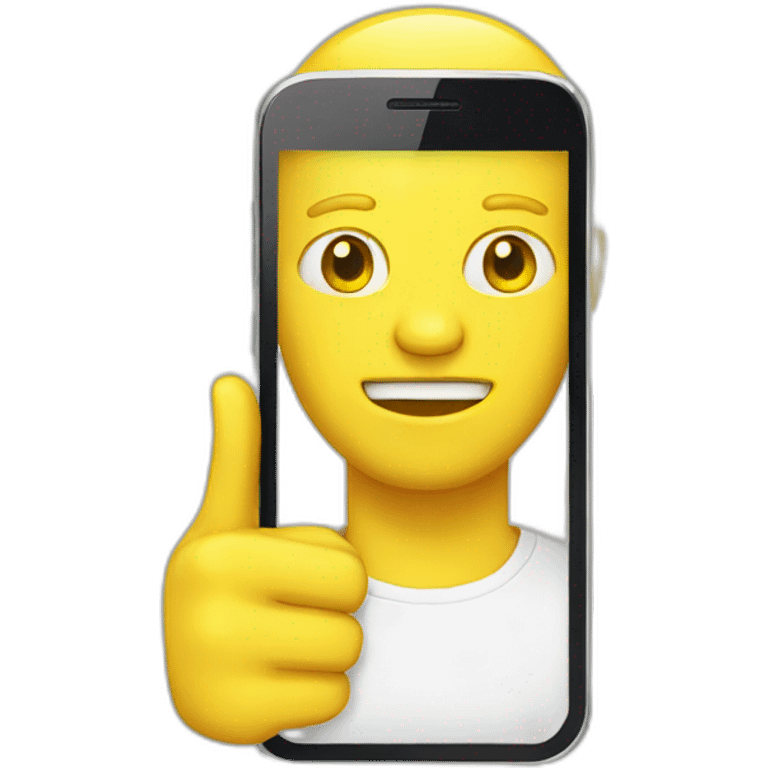 yellow man smartphone emoji