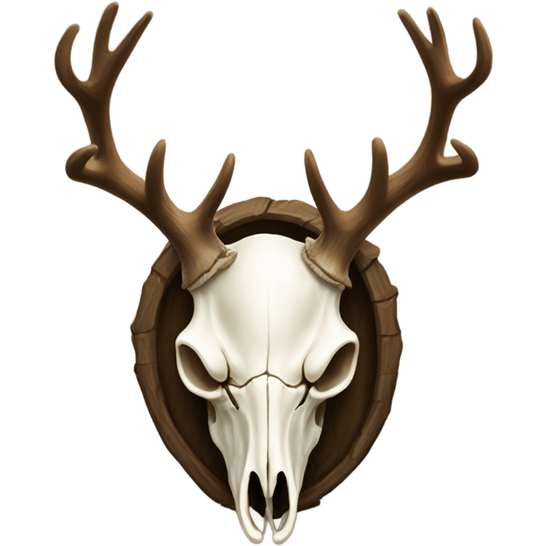 Deer skull with large antlers emoji