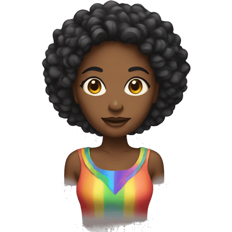 BLACK WOMAN RAIBOW emoji