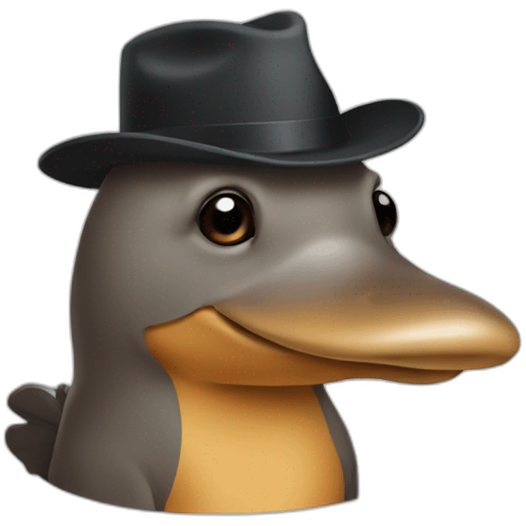 Platypus with hat emoji